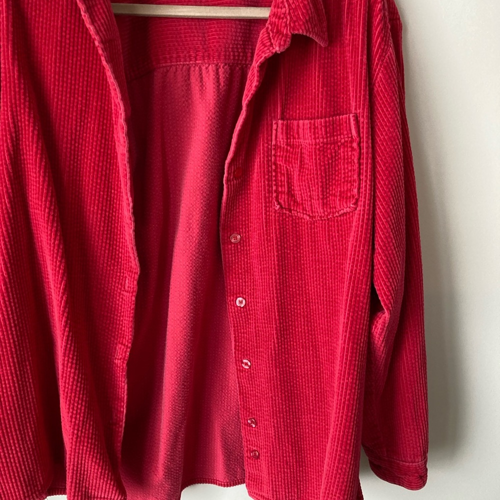 Chadwicks Vibrant Red Men's Corduroy Shirt